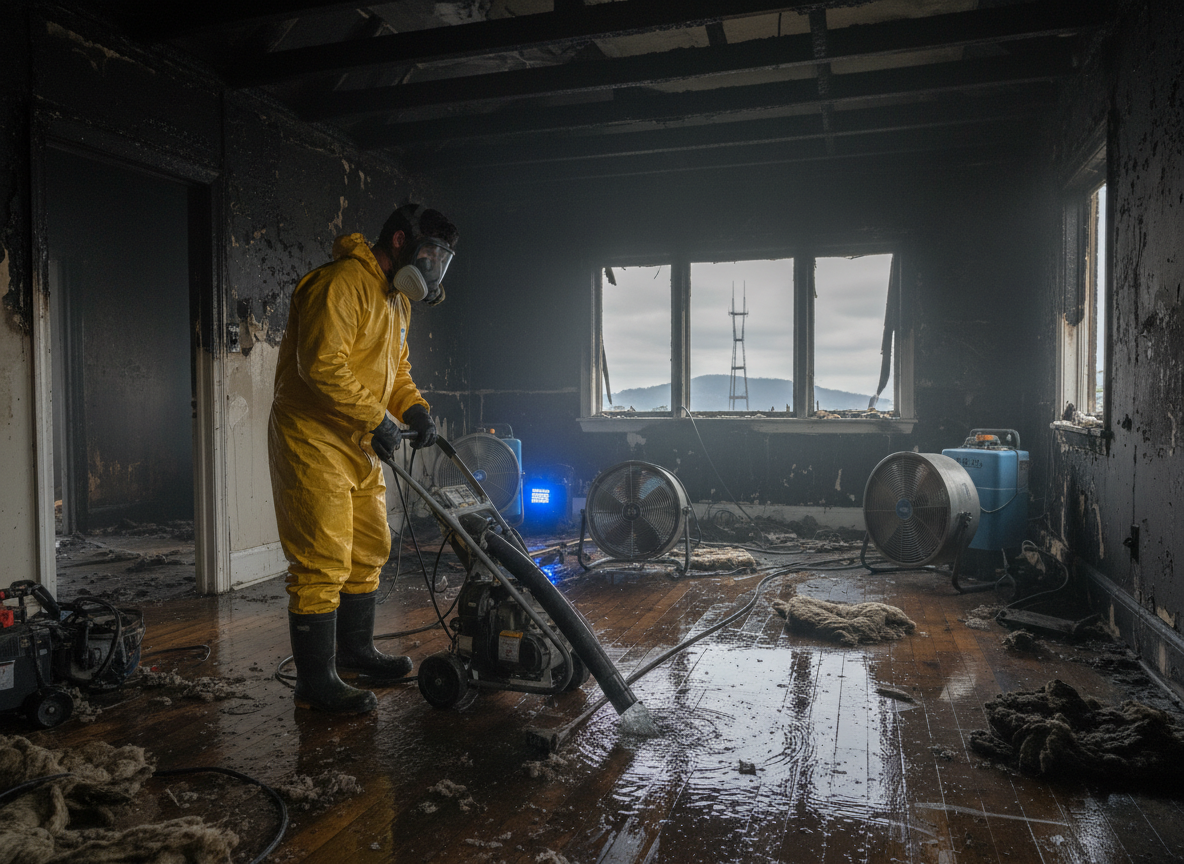 Water Damage Remediation After Fire in Twin Peaks, CA